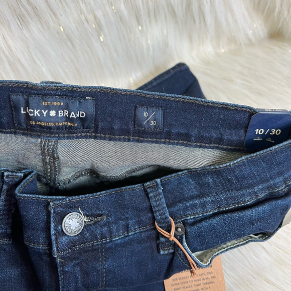 Lucky Brand Womens Brooke Jeggings Blue Stretch Dark High Rise Denim 10/30 New - Picture 7 of 9